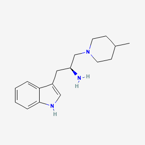 molecular formula C17H25N3 B7793595 (2S)-1-(1H-indol-3-yl)-3-(4-methylpiperidin-1-yl)propan-2-amine 