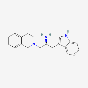 molecular formula C20H23N3 B7793606 (2S)-1-(1H-indol-3-yl)-3-(1,2,3,4-tetrahydroisoquinolin-2-yl)propan-2-amine 