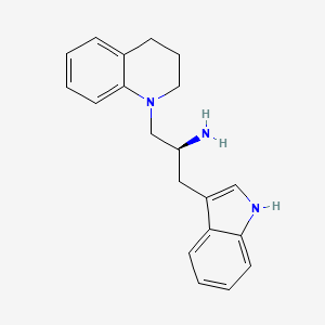 molecular formula C20H23N3 B7793614 (2S)-1-(1H-indol-3-yl)-3-(1,2,3,4-tetrahydroquinolin-1-yl)propan-2-amine 