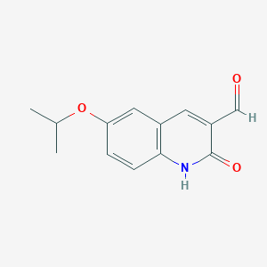molecular formula C13H13NO3 B7793630 2-Hydroxy-6-(propan-2-yloxy)quinoline-3-carbaldehyde 