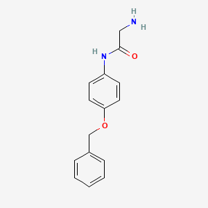 molecular formula C15H16N2O2 B7793649 N-[4-(benzyloxy)phenyl]glycinamide 