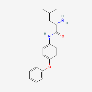molecular formula C18H22N2O2 B7793668 (2S)-2-amino-4-methyl-N-(4-phenoxyphenyl)pentanamide 