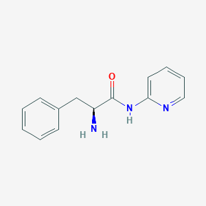 molecular formula C14H15N3O B7793684 (S)-2-Amino-3-phenyl-N-(pyridin-2-yl)propanamide 