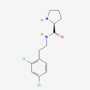 molecular formula C13H16Cl2N2O B7793702 (S)-N-(2,4-dichlorophenethyl)pyrrolidine-2-carboxamide 