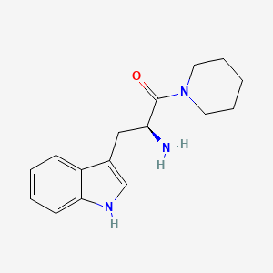 molecular formula C16H21N3O B7793704 (2S)-2-amino-3-(1H-indol-3-yl)-1-(piperidin-1-yl)propan-1-one 