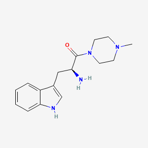 molecular formula C16H22N4O B7793711 (2S)-2-amino-3-(1H-indol-3-yl)-1-(4-methylpiperazin-1-yl)propan-1-one 