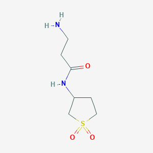 molecular formula C7H14N2O3S B7793724 3-Amino-N-(1,1-dioxo-1lambda6-thiolan-3-yl)propanamide 