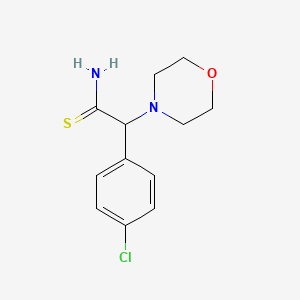 molecular formula C12H15ClN2OS B7793757 2-(4-Chlorophenyl)-2-morpholin-4-ylethanethioamide 