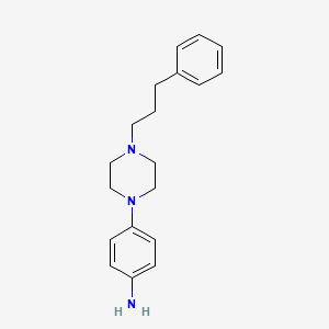 molecular formula C19H25N3 B7793771 4-[4-(3-Phenylpropyl)piperazin-1-yl]aniline 