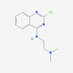molecular formula C12H15ClN4 B7793814 {2-[(2-Chloroquinazolin-4-yl)amino]ethyl}dimethylamine 