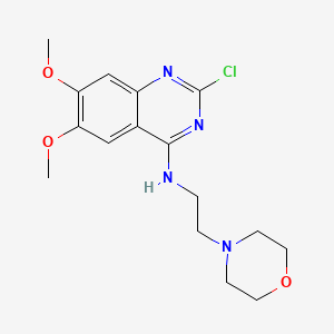 molecular formula C16H21ClN4O3 B7793820 2-Chloro-6,7-dimethoxy-N-(2-morpholinoethyl)quinazolin-4-amine 