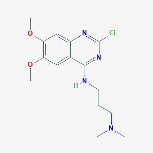 molecular formula C15H21ClN4O2 B7793823 N-(2-chloro-6,7-dimethoxyquinazolin-4-yl)-N',N'-dimethylpropane-1,3-diamine 