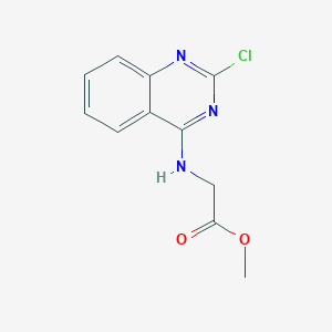 molecular formula C11H10ClN3O2 B7793838 Methyl 2-[(2-chloroquinazolin-4-yl)amino]acetate 