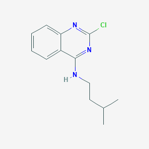 molecular formula C13H16ClN3 B7793845 2-chloro-N-(3-methylbutyl)quinazolin-4-amine 