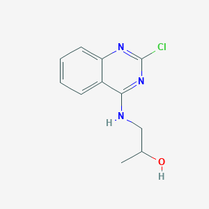 molecular formula C11H12ClN3O B7793850 1-[(2-Chloroquinazolin-4-yl)amino]propan-2-ol 