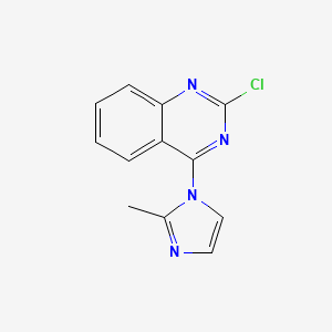 molecular formula C12H9ClN4 B7793860 2-chloro-4-(2-methyl-1H-imidazol-1-yl)quinazoline 