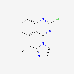 molecular formula C13H11ClN4 B7793867 2-chloro-4-(2-ethyl-1H-imidazol-1-yl)quinazoline 