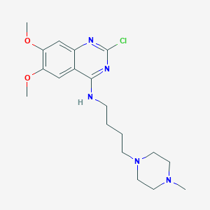 molecular formula C19H28ClN5O2 B7793872 2-chloro-6,7-dimethoxy-N-[4-(4-methylpiperazin-1-yl)butyl]quinazolin-4-amine 