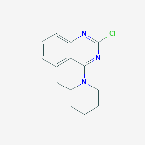 molecular formula C14H16ClN3 B7793879 2-Chloro-4-(2-methylpiperidin-1-yl)quinazoline 