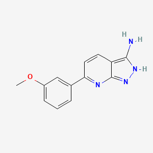 molecular formula C13H12N4O B7793896 6-(3-甲氧基苯基)-1H-吡唑并[3,4-b]吡啶-3-胺 