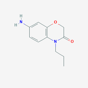 molecular formula C11H14N2O2 B7793913 7-Amino-4-propyl-2H-1,4-benzoxazin-3(4H)-one 