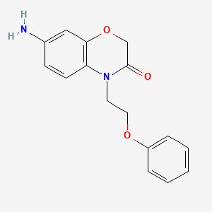 molecular formula C16H16N2O3 B7793915 7-Amino-4-(2-phenoxyethyl)-2H-1,4-benzoxazin-3(4H)-one 