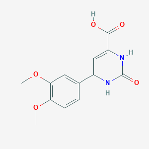 molecular formula C13H14N2O5 B7793931 4-(3,4-dimethoxyphenyl)-2-oxo-3,4-dihydro-1H-pyrimidine-6-carboxylic acid 