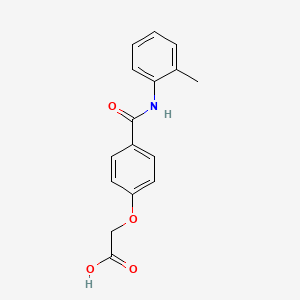 molecular formula C16H15NO4 B7793939 2-{4-[(2-Methylphenyl)carbamoyl]phenoxy}acetic acid 