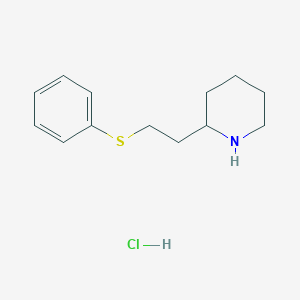 molecular formula C13H20ClNS B7793955 2-(2-(Phenylthio)ethyl)piperidine hydrochloride 