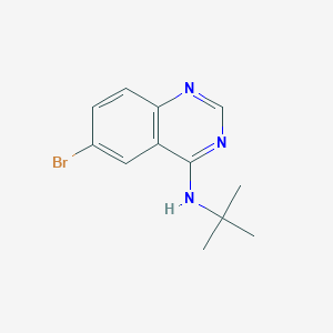 molecular formula C12H14BrN3 B7793993 6-bromo-N-tert-butylquinazolin-4-amine 