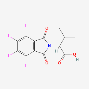 molecular formula C13H9I4NO4 B7793998 3-Methyl-2-(4,5,6,7-tetraiodo-1,3-dioxoisoindol-2-yl)butanoic acid 