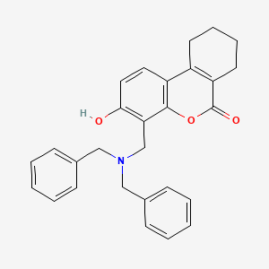 molecular formula C28H27NO3 B7794002 4-[(Dibenzylamino)methyl]-3-hydroxy-7,8,9,10-tetrahydrobenzo[c]chromen-6-one 