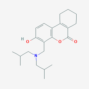 molecular formula C22H31NO3 B7794008 4-[[Bis(2-methylpropyl)amino]methyl]-3-hydroxy-7,8,9,10-tetrahydrobenzo[c]chromen-6-one 