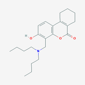 molecular formula C22H31NO3 B7794013 4-[(Dibutylamino)methyl]-3-hydroxy-7,8,9,10-tetrahydrobenzo[c]chromen-6-one 