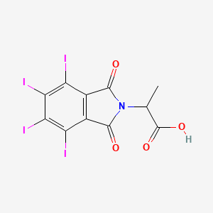 molecular formula C11H5I4NO4 B7794017 2-(4,5,6,7-Tetraiodo-1,3-dioxo-1,3-dihydro-2h-isoindol-2-yl)propanoic acid 