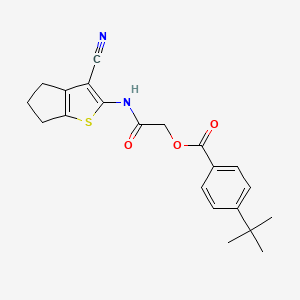 [2-[(3-cyano-5,6-dihydro-4H-cyclopenta[b]thiophen-2-yl)amino]-2-oxoethyl] 4-tert-butylbenzoate
