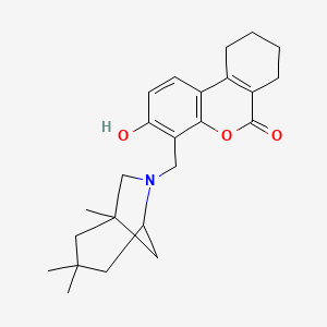 molecular formula C24H31NO3 B7794047 3-hydroxy-4-[(1,3,3-trimethyl-6-azabicyclo[3.2.1]oct-6-yl)methyl]-7,8,9,10-tetrahydro-6H-benzo[c]chromen-6-one 