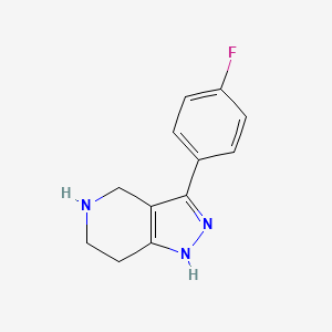 molecular formula C12H12FN3 B7794067 3-(4-Fluorophenyl)-4,5,6,7-tetrahydro-1H-pyrazolo[4,3-C]pyridine CAS No. 87642-31-7