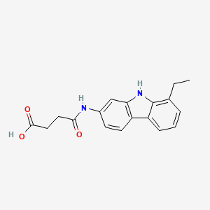 molecular formula C18H18N2O3 B7794138 4-[(8-ethyl-9H-carbazol-2-yl)amino]-4-oxobutanoic acid 