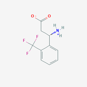 molecular formula C10H10F3NO2 B7794249 (3S)-3-azaniumyl-3-[2-(trifluoromethyl)phenyl]propanoate 