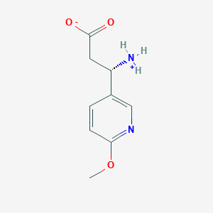 molecular formula C9H12N2O3 B7794265 (3S)-3-azaniumyl-3-(6-methoxypyridin-3-yl)propanoate 