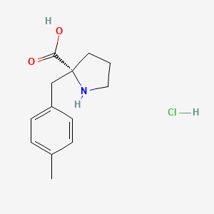 molecular formula C13H18ClNO2 B7794272 (R)-alpha-(4-Methyl-benzyl)-proline-HCl 
