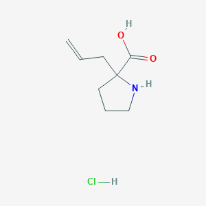 molecular formula C8H14ClNO2 B7794279 (R)-Alpha-allyl-proline, HCl 