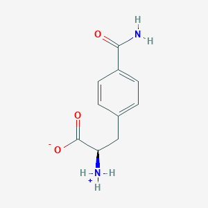 molecular formula C10H12N2O3 B7794367 (2R)-2-azaniumyl-3-(4-carbamoylphenyl)propanoate 