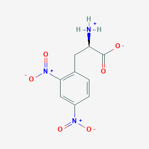 molecular formula C9H9N3O6 B7794389 (2R)-2-azaniumyl-3-(2,4-dinitrophenyl)propanoate 