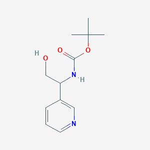 molecular formula C12H18N2O3 B7794419 tert-Butyl (2-hydroxy-1-(pyridin-3-yl)ethyl)carbamate CAS No. 898796-48-0