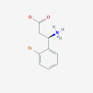 molecular formula C9H10BrNO2 B7794452 (3R)-3-azaniumyl-3-(2-bromophenyl)propanoate 