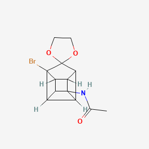 molecular formula C13H14BrNO3 B7794463 N-(1-bromospiro{pentacyclo[4.3.0.0~2,5~.0~3,8~.0~4,7~]nonane-9,2'-[1,3]-dioxolane}-4-yl)acetamide CAS No. 887572-64-7