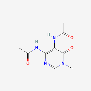 molecular formula C9H12N4O3 B7794517 N-[4-(acetylamino)-1-methyl-6-oxo-1,6-dihydropyrimidin-5-yl]acetamide CAS No. 887570-30-1