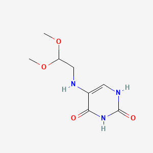 molecular formula C8H13N3O4 B7794551 5-[(2,2-dimethoxyethyl)amino]pyrimidine-2,4(1H,3H)-dione CAS No. 887570-68-5